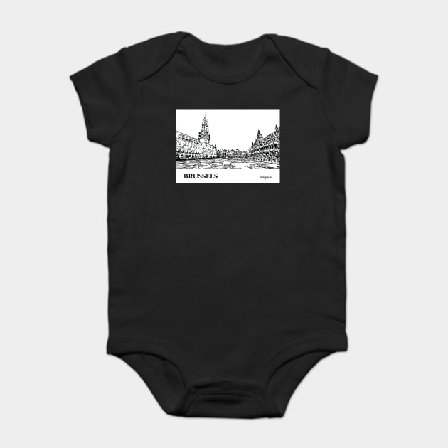 Brussels Belgium Baby Bodysuit by Lakeric